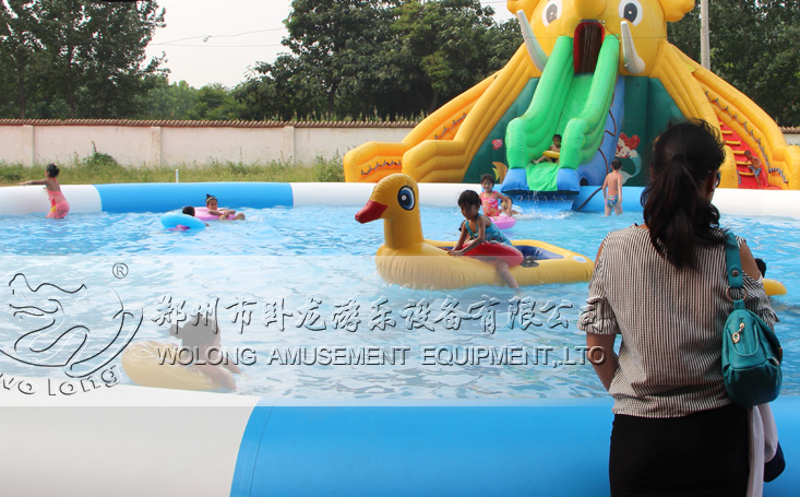圓形充氣水池直徑16米20米多種規(guī)格充氣水池游泳池