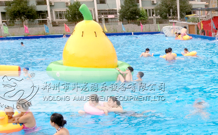 梨陀螺水上趣味休閑漂浮物水樂園水池游樂設施