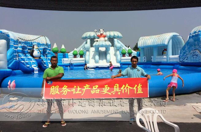 冰雪世界充氣水滑梯