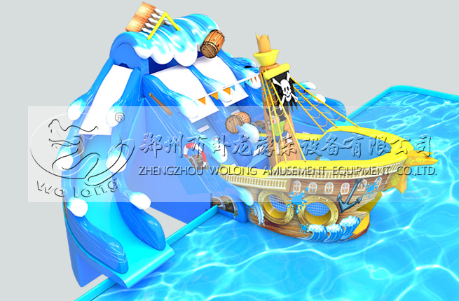 大浪襲船_充氣水上樂園,海盜主題水樂園_支架游泳池_充氣游泳池_支架水池_動漫水世界_鄭州市臥龍游樂設(shè)備有限公司